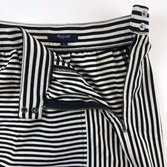 Madewell Ponte Swivel Mini Skirt Black White - Picture 7 of 7